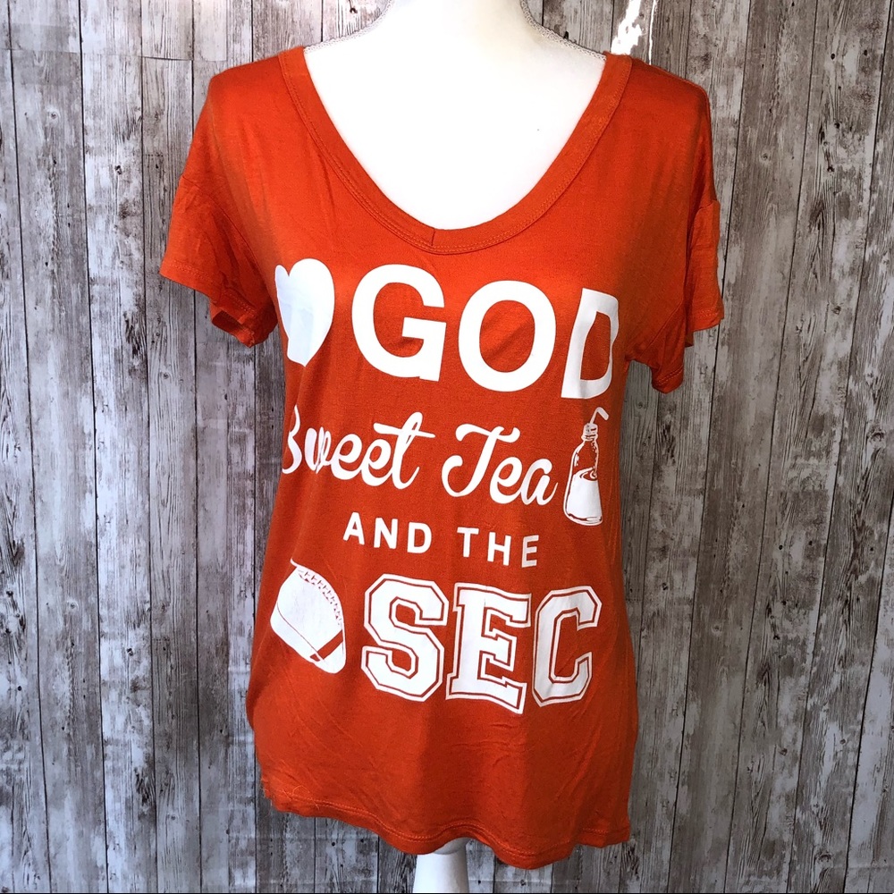 Coveted Clothing SEC Football Orange Shirt Small